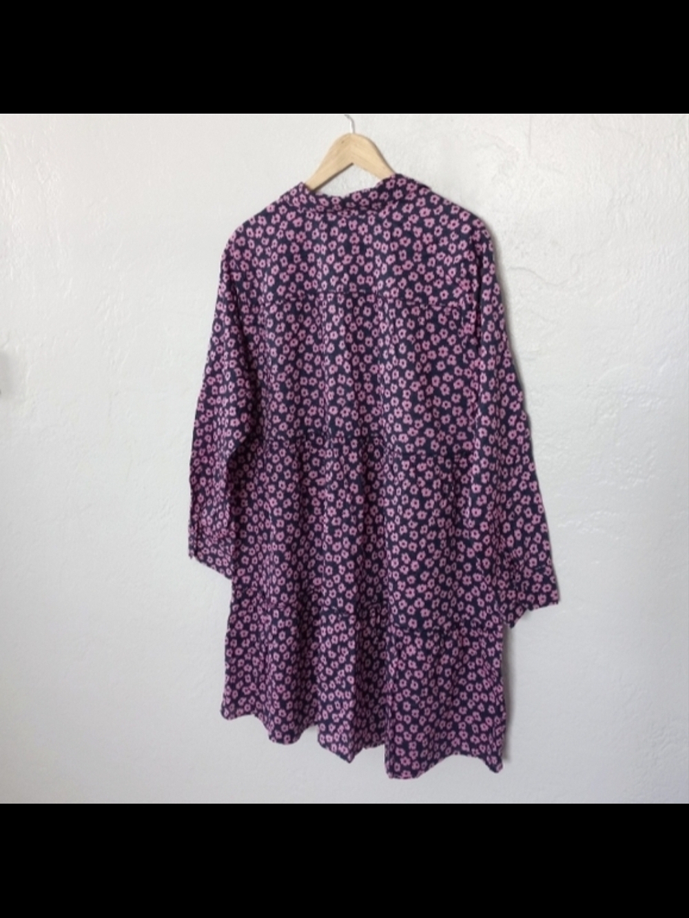 Johnny Was Purple Floral Tiered Long Sleeve Dress - Picture 3 of 7